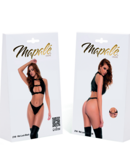 Twee Delige Set – L/XL – Wet Look Zwart