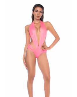 Bodysuit – L/XL – Wet Look Roze