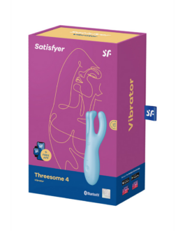 Threesome 4Plus – Lay-on Vibrator met App – Blauw