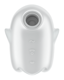 Glowing Ghost – Glow in the Dark – Dubbele Air Pulse Vibrator – Wit