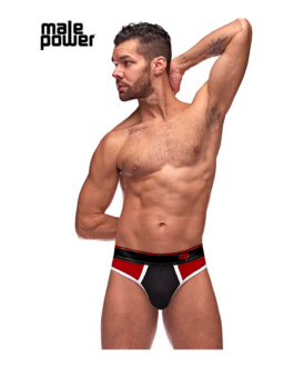 Panel Thong – L/XL – Zwart/Rood