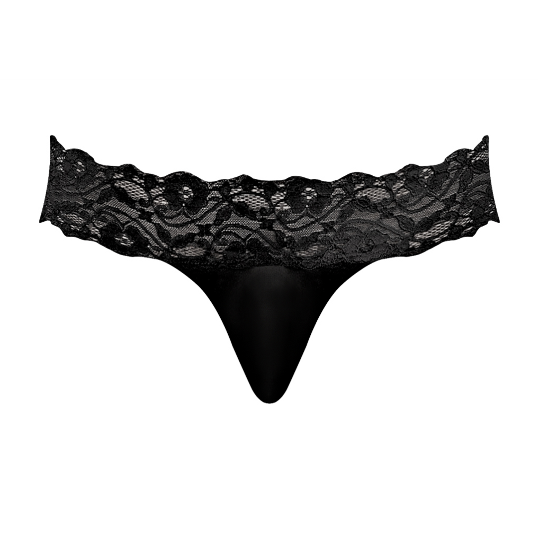 Micro Thong Pinch Back - L/XL - Zwart - Afbeelding 5