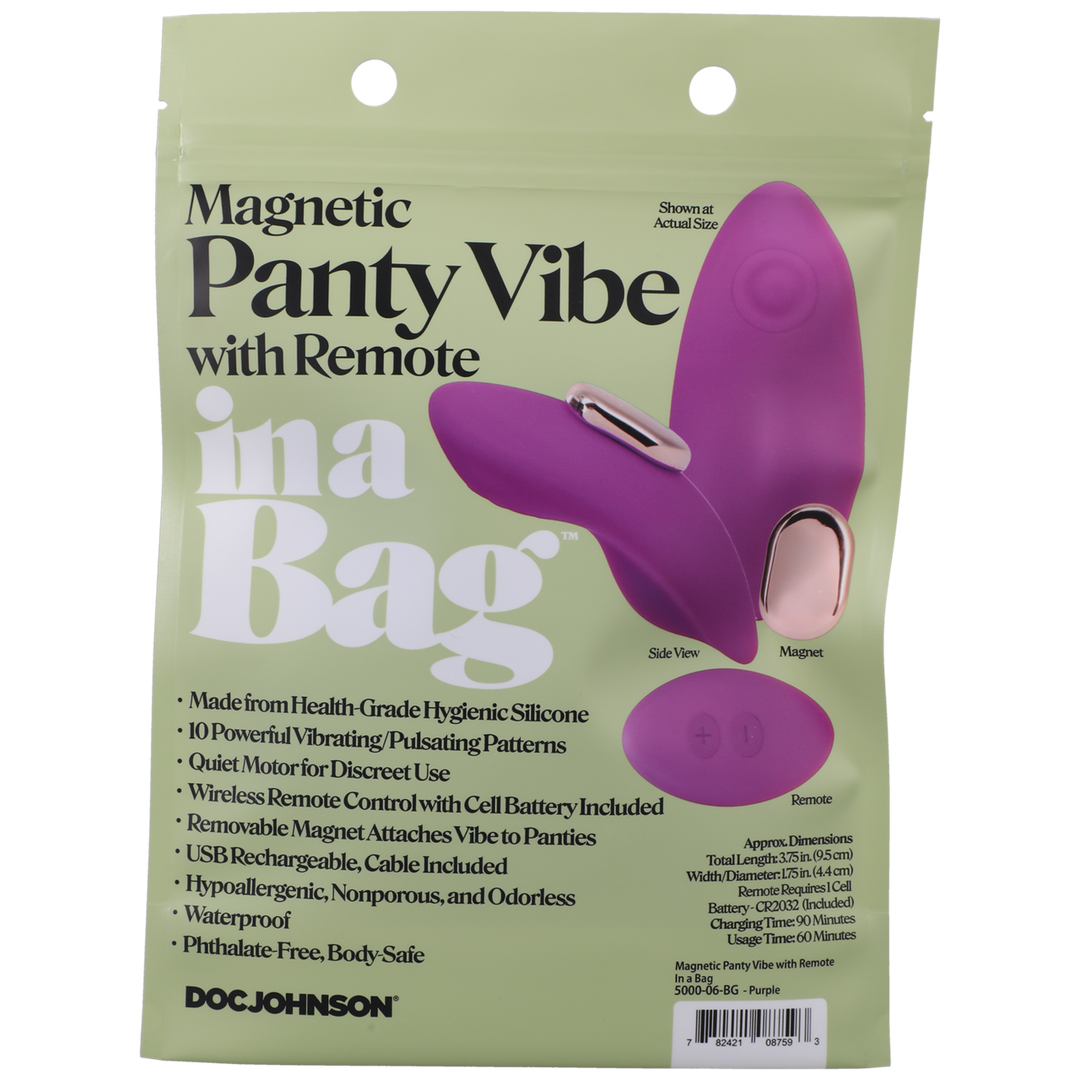 Magnetische Panty Vibe met Afstandsbediening - Paars - Afbeelding 3