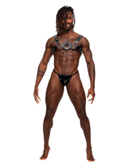 Libra – Imitatie Leren Harnas – One Size – Zwart