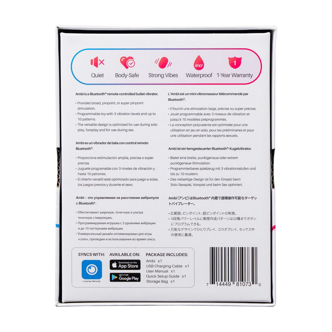 Ambi - App-gestuurde Brede Oppervlakte Bullet Vibrator - Roze - Afbeelding 3