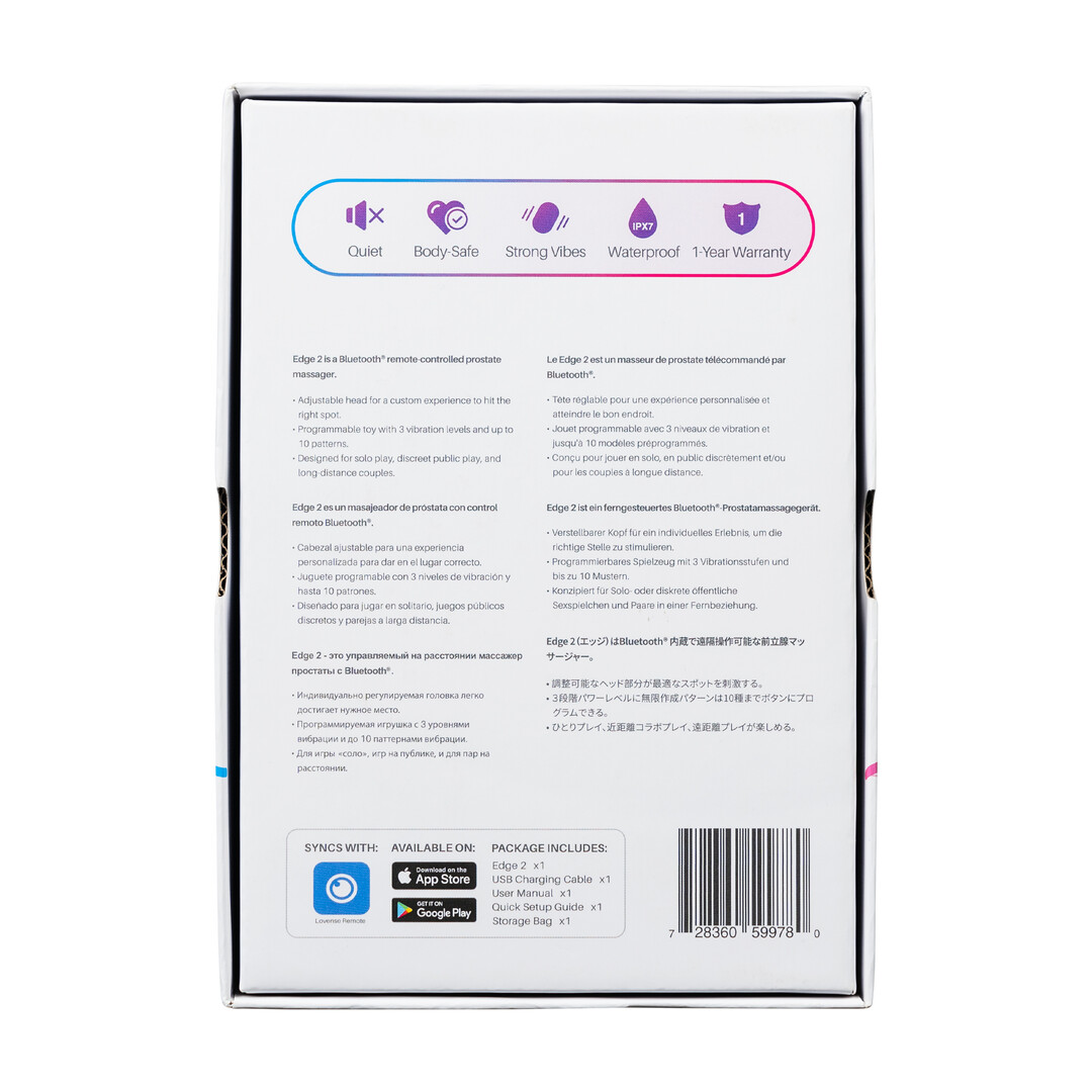 Edge 2 - Verstelbare Dual-motor App-gestuurde Prostaatmassager - Zwart - Afbeelding 3