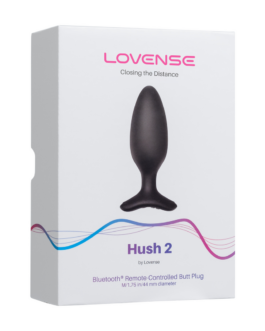 Hush 2 – App-bestuurde Vibrerende Buttplug – 1,75 / 4,4 cm – Zwart