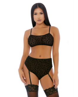 Lustful Leopard – Cami Lingerie Set – L