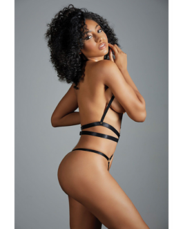 Izabel – Open Teddy met Bandjes – One Size