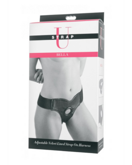 Bella – Verstelbare Velours Gevoerde Strap-On Dildo