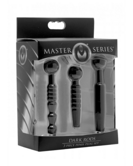 Donkere Stangen – 3 Delige Silicone Penis Plug Set