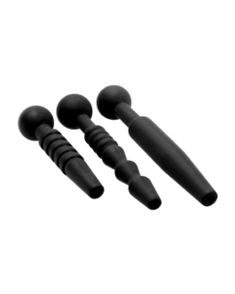 Donkere Stangen – 3 Delige Silicone Penis Plug Set