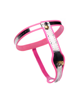 Roestvrijstalen Verstelbare Vrouwen Kinky Chastity Belt – Roze
