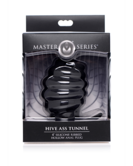 Hive Ass Tunnel – Siliconen Geribbelde Holle Anale Plug – Groot