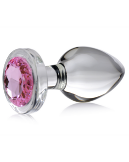 Roze Edelsteen – Glas Anaal Plug – Groot