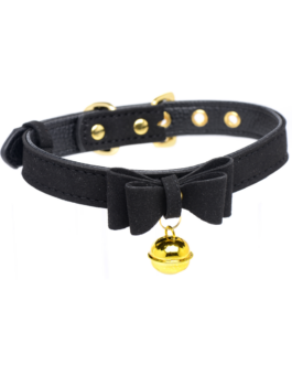 Gouden Kitty – Kat Belhalsband – Zwart/Goud