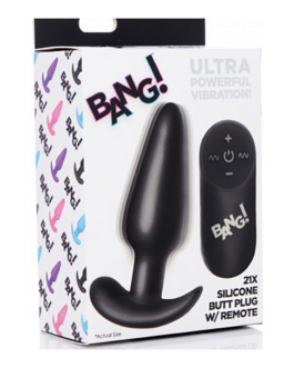 Vibrerende Siliconen Butt Plug met Afstandsbediening