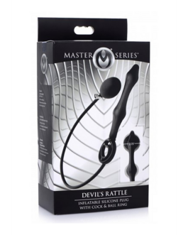 Opblaasbare Silicone Anale Plug + Cock- en Ballring