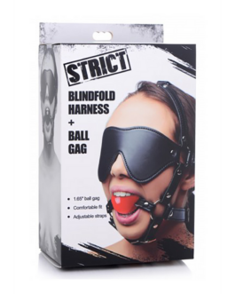 ST Blinde Vouw Harnass met Ball Gag