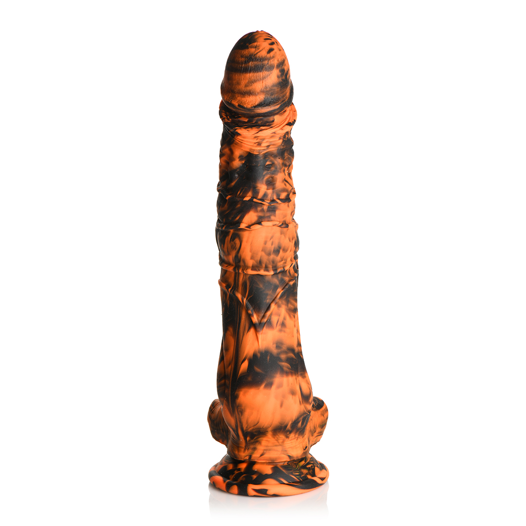 Sabretooth - Silicone Dildo - Oranje/Zwart - Afbeelding 4