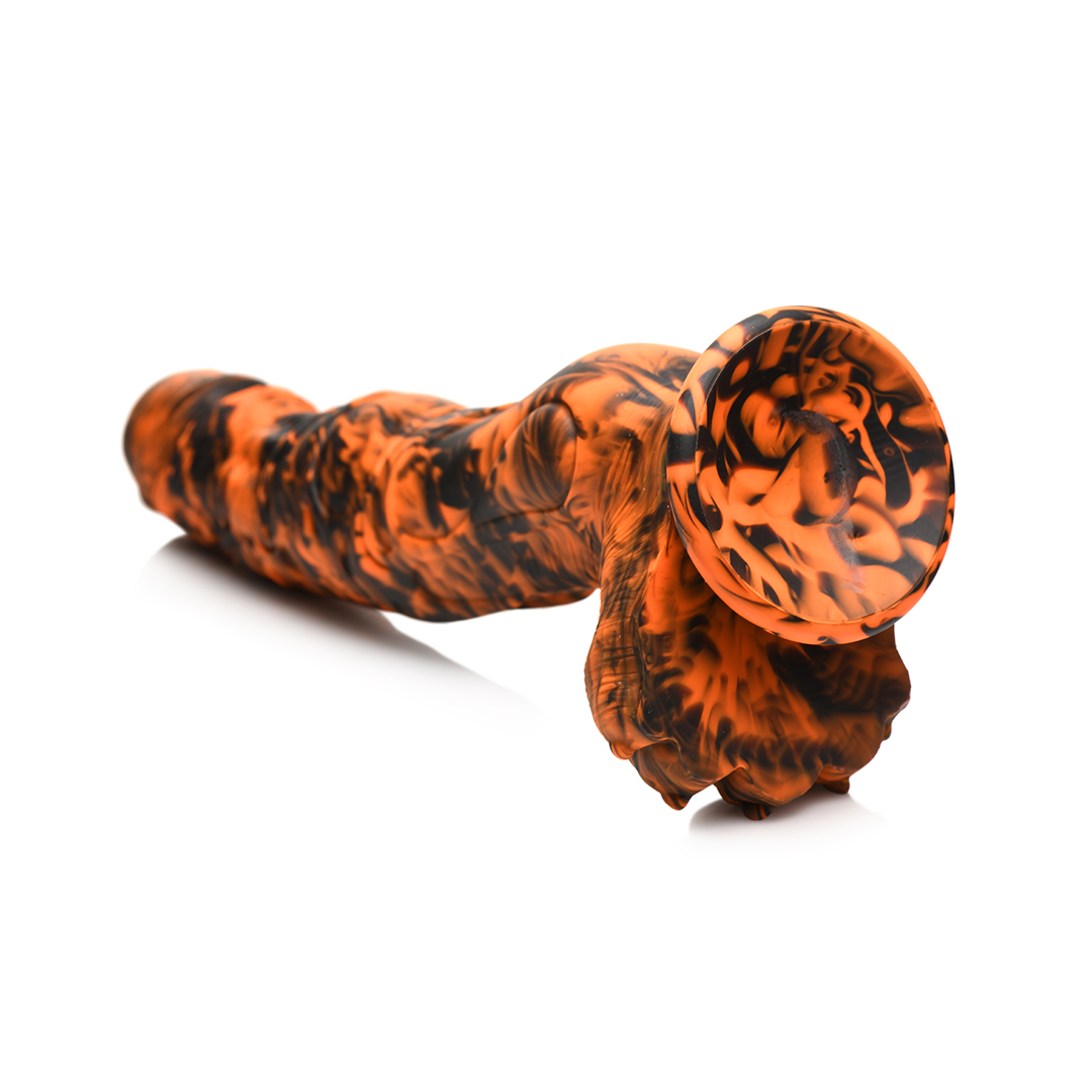 Sabretooth - Silicone Dildo - Oranje/Zwart - Afbeelding 5