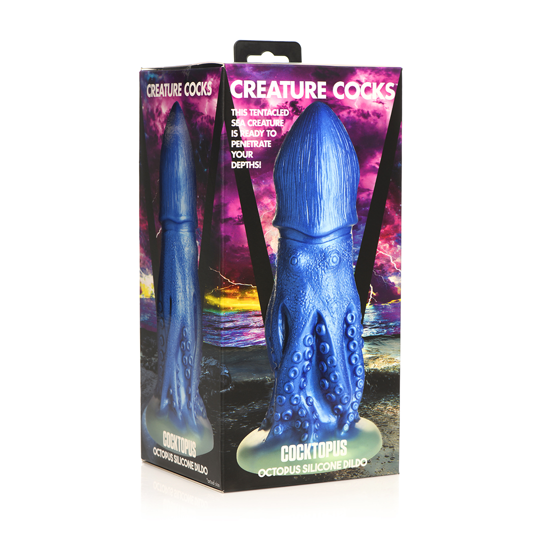 Cocktopus Octopus - Siliconen Dildo - Blauw - Afbeelding 3
