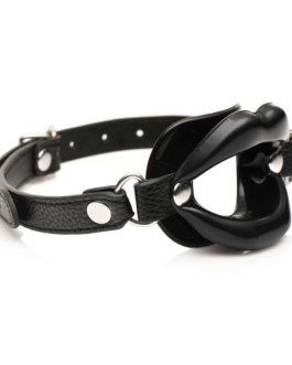 Juicy Lips – Siliconen Open Mond Gag – Zwart
