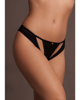 Milou – Elastische Mesh Boxer met Open Kruis en Gouden Details – One Size