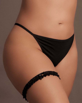 Noel – Elastische Kanten Garter met Gouden Details – Plus Size