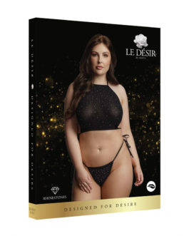 Festive Rhinestone Top and Thong – Plus Size