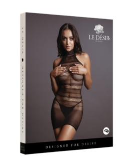 Hoge Kant Nek Net Mini Jurk – One Size