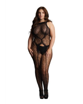 Kruisloze Luipaard Bodystocking – Plus Size