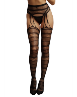 Suspender Gestreepte Panty – One Size