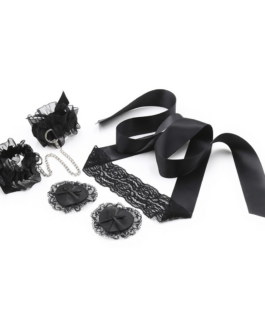 Lace Me Up – Bondage Lacy Set – Zwart