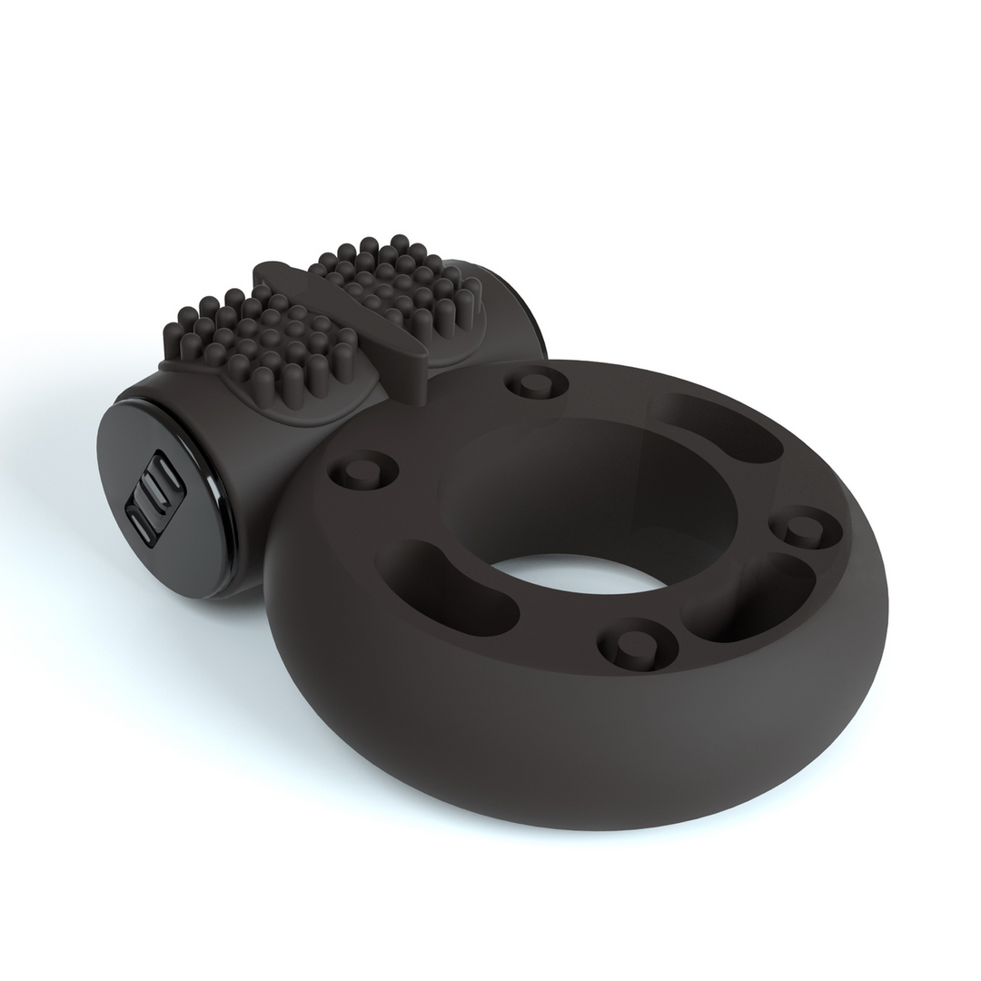 Booster - Cockring met Vibrerende Bullet - Zwart - Afbeelding 3