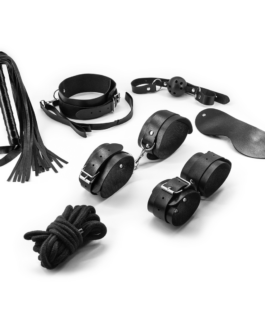 Punisher – 8-delige Bondage Set – Zwart