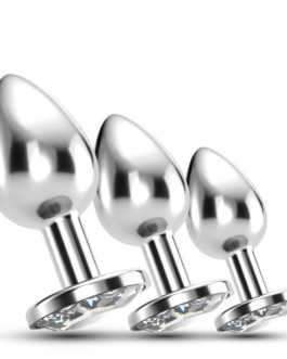 Bijou – Anal Train Trio – 3 Jewel Plugs – Doorzichtig