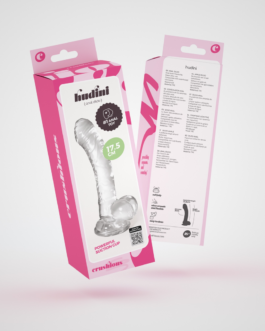 Hudini – Jelly Flexibele Anale Dildo – 6,9/ 17,5 cm – Doorzichtig
