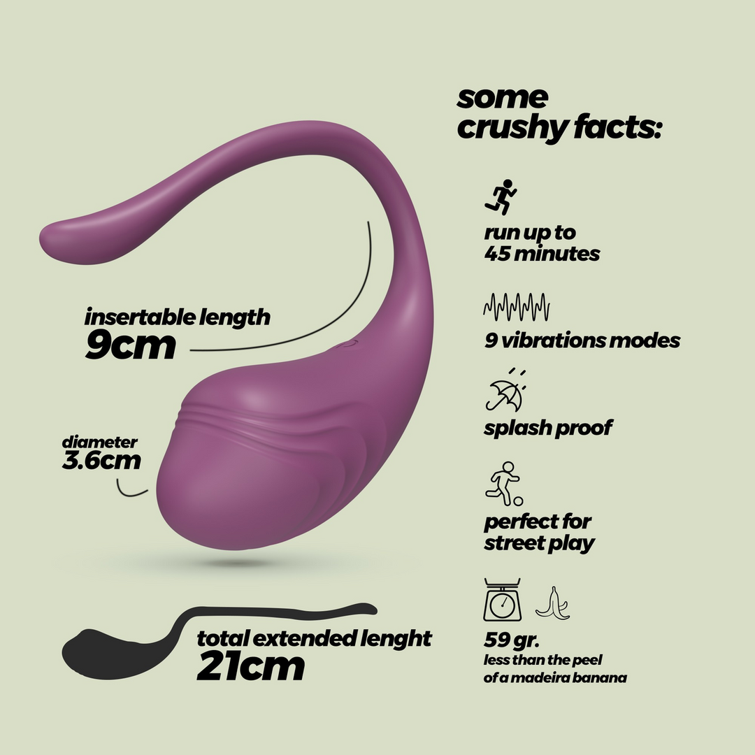 Tamago - Oplaadbaar Vibrerend Ei met Afstandsbediening - Paars - Afbeelding 6