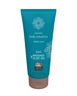 2 in 1 Massage en Glide Gel – Amber – 7 fl oz / 200 ml