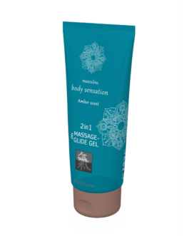 2 in 1 Massage en Glide Gel – Amber – 7 fl oz / 200 ml