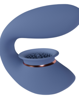 Twitch 3 – Oplaadbare Vibrator en Suction – Blauw/Grijs