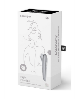 High Fashion – Luchtpulseren Stimulator en Vibratie – Zilver