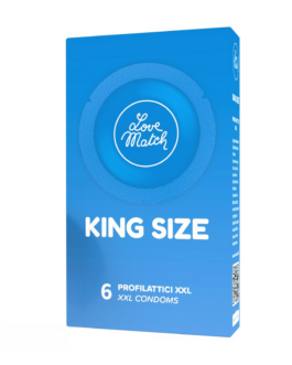 King Size – Condooms – 2.4 / 60 mm – 6 Stuks