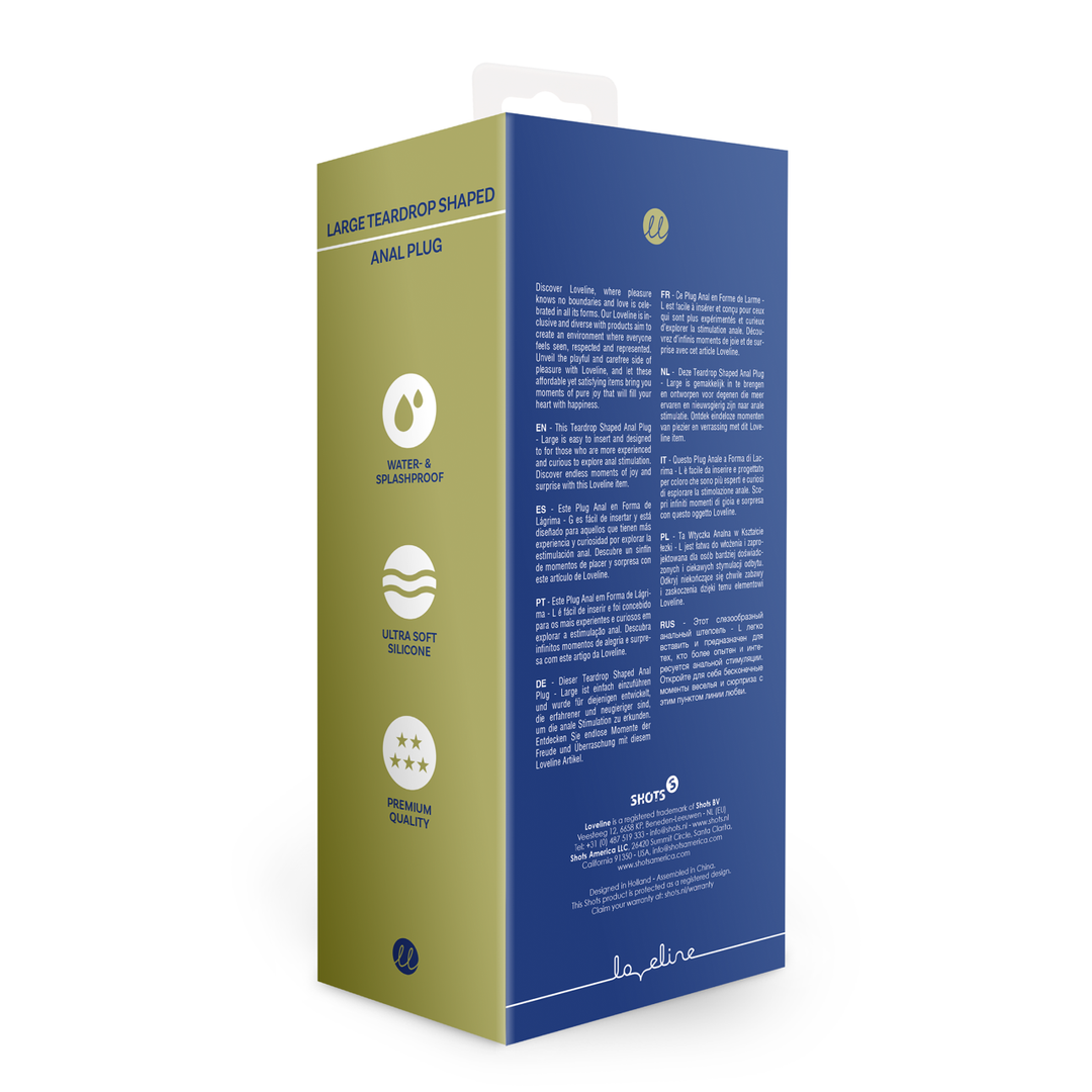 Druppelvormige Anale Plug - Groot - Baltisch Blauw - Afbeelding 3