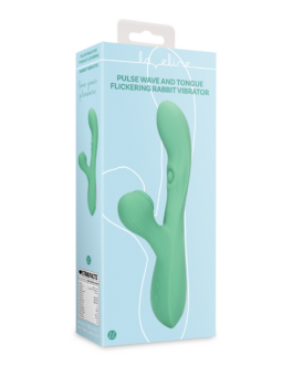 Pulse Wave en Tongue Flickering Rabbit Vibrator – Blue Grass
