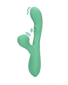 Pulse Wave en Tongue Flickering Rabbit Vibrator – Blue Grass