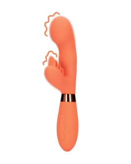 Siliconen Rabbit Vibrator met Geribbelde Clitorale Stimulator – Glazed Carrots
