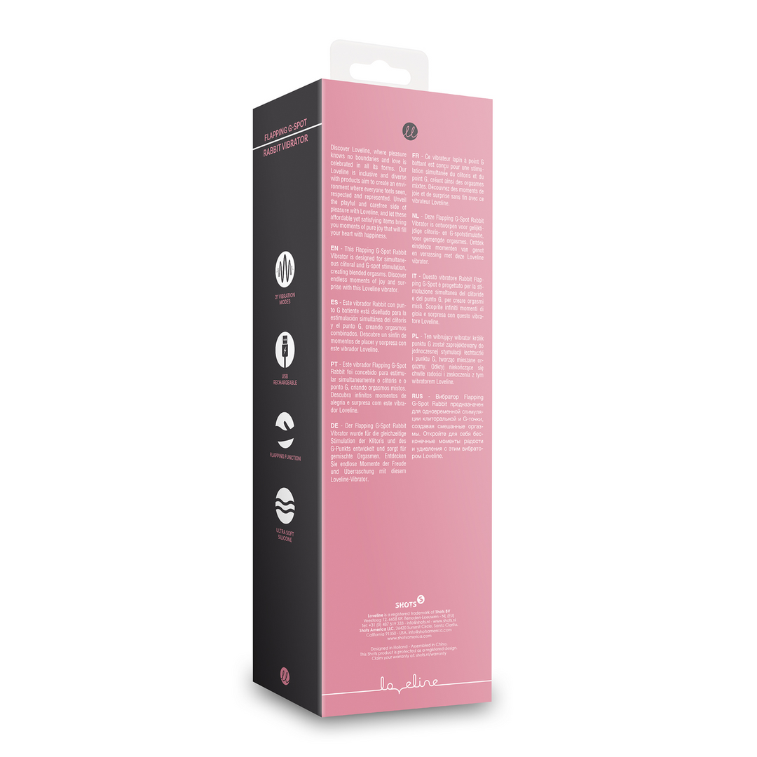 Flapperende G-Spot Rabbit Vibrator - Roze Arabesque - Afbeelding 3
