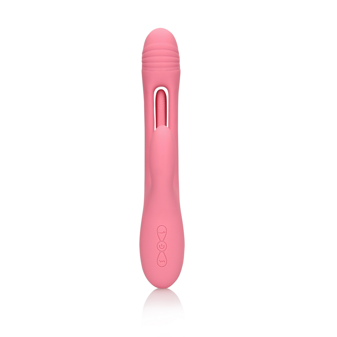 Flapperende G-Spot Rabbit Vibrator - Roze Arabesque - Afbeelding 5